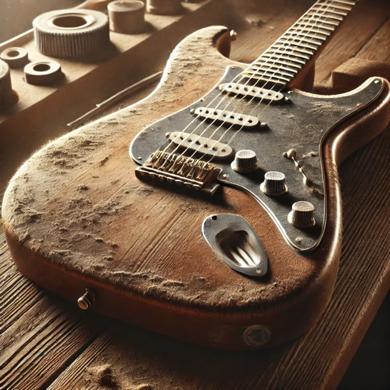 Restauración de guitarra Fender en el banco de Raven Custom Guitars